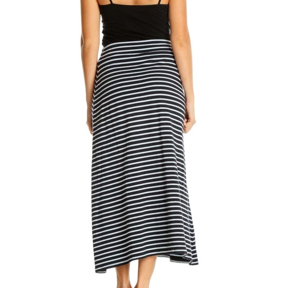 Talbots Black Striped Casual Straight Skirt - Picture 3 of 4